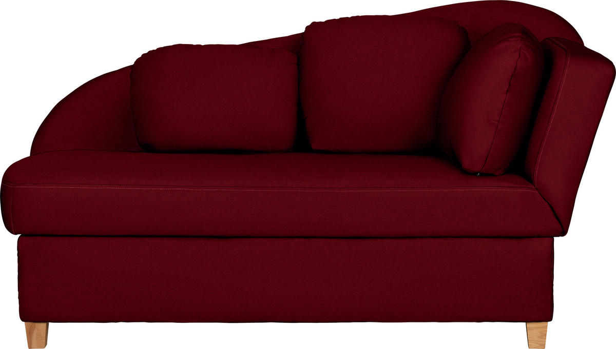 LIEGE in Chenille, Flachgewebe Bordeaux  - Bordeaux, Lifestyle, Holz/Textil (180/97/85cm) - Novel
