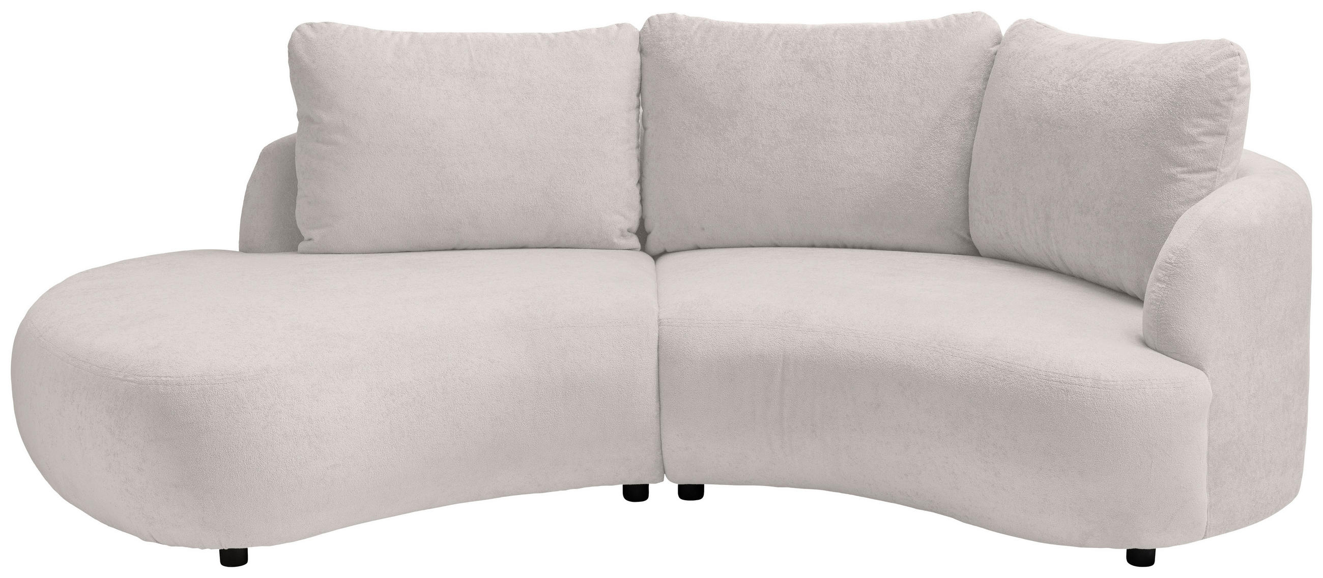 ECKSOFA in Mikrofaser Beige  - Beige/Schwarz, Modern, Kunststoff/Textil (250/139cm) - Livetastic