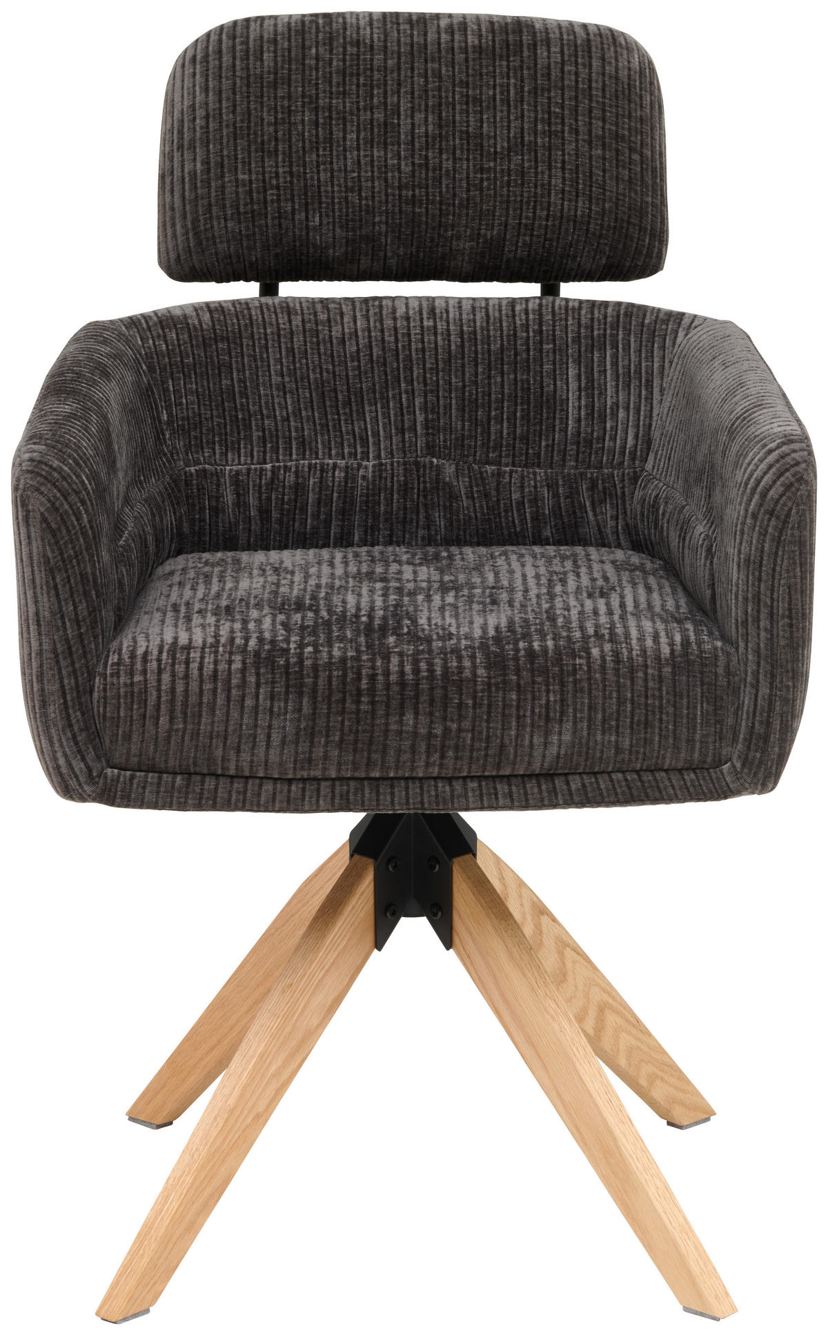 ARMLEHNSTUHL in Holz, Metall, Textil Anthrazit  - Anthrazit/Naturfarben, KONVENTIONELL, Holz/Textil (60/90/69cm) - Livetastic