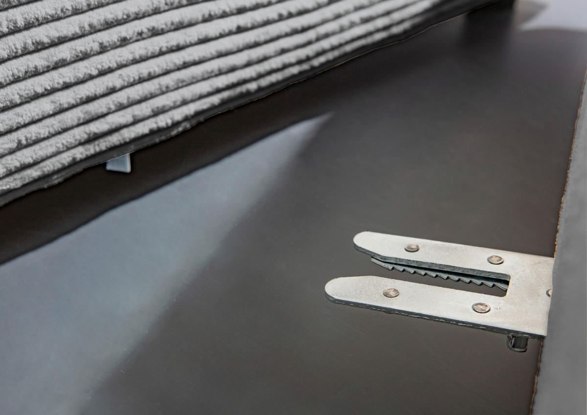 ECKSOFA Dunkelgrün Cord  - Dunkelgrün/Schwarz, Design, Kunststoff/Textil (240/175cm) - Landscape