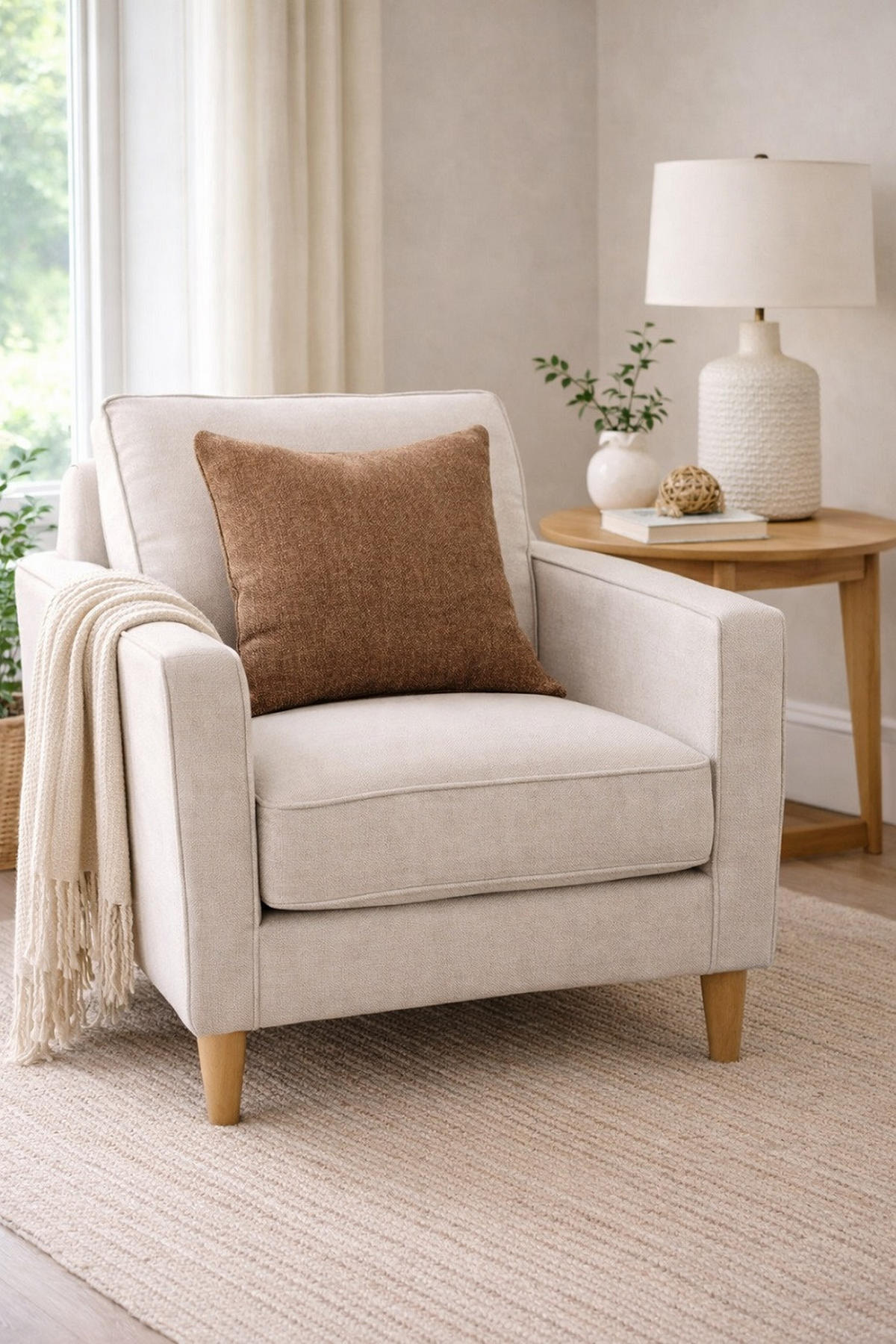 UKRASNI JASTUČIĆ   BERTA  - taupe, Basics, tekstil (45/45/10cm)