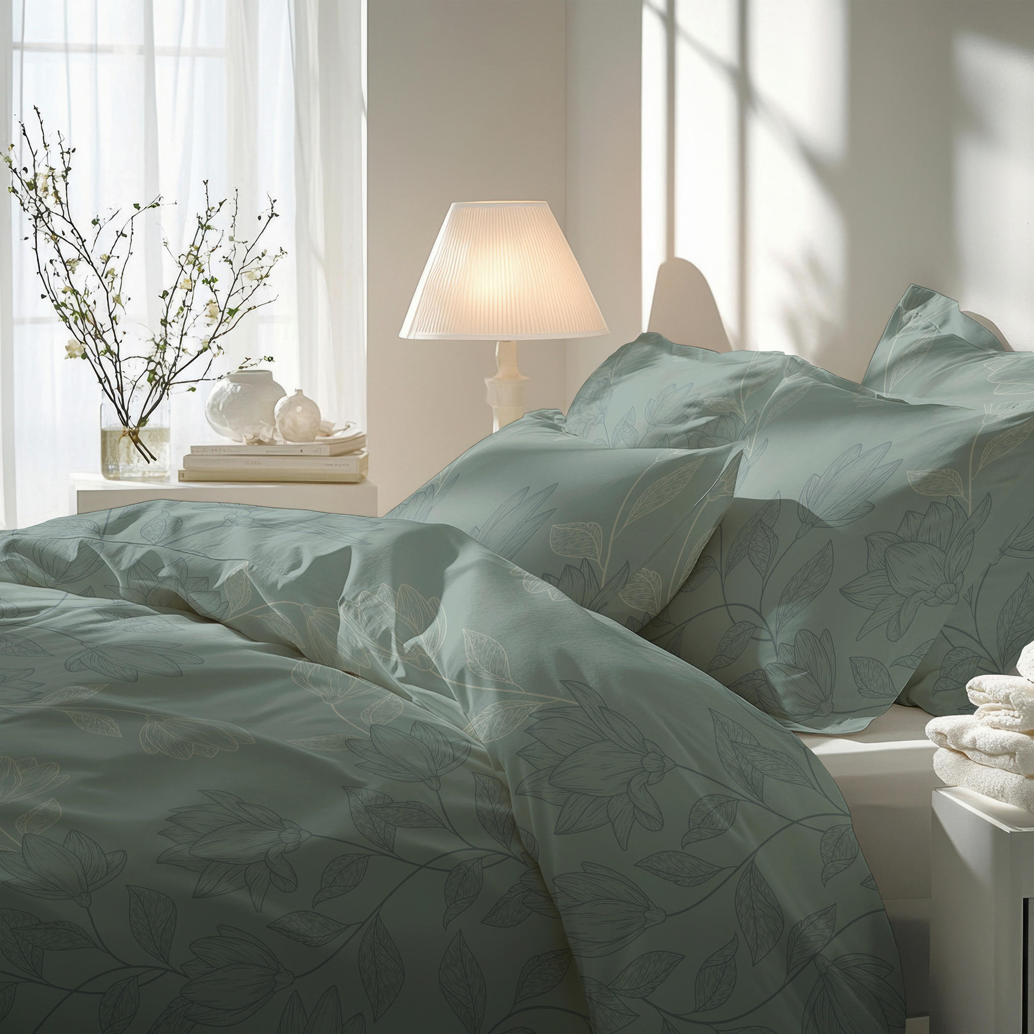 BETTWÄSCHE Flanell 140/220 cm  - Petrol, Design, Textil (140/220cm) - Florella