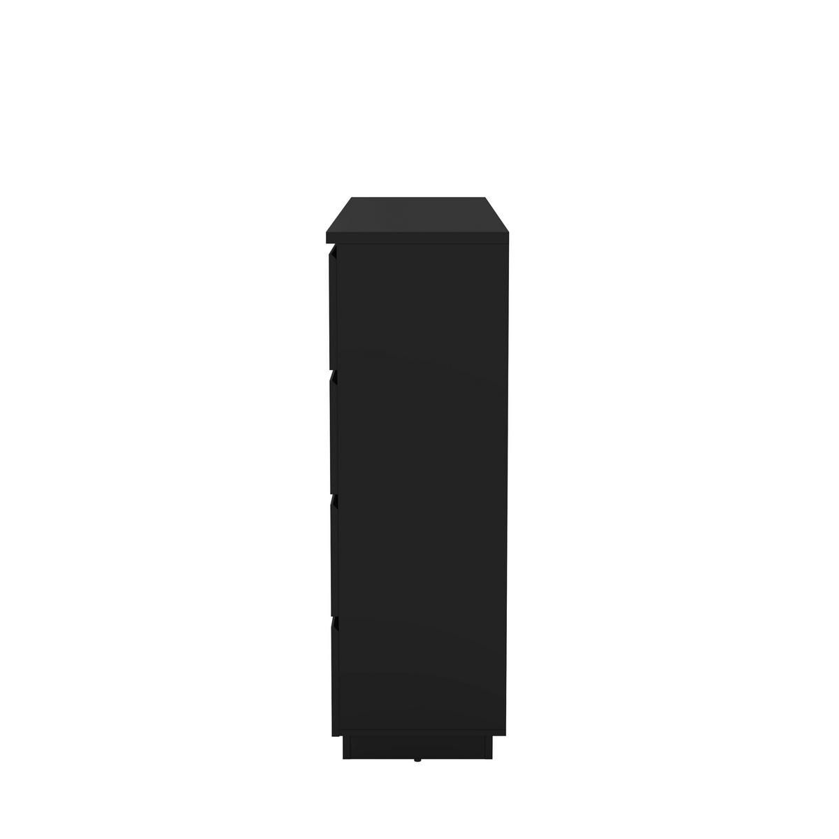 HIGHBOARD Bilbao 150/104,5/34,5 cm 4 Schublade(n)  - Schwarz, Design, Holzwerkstoff (150/104,5/34,5cm) - MID.YOU