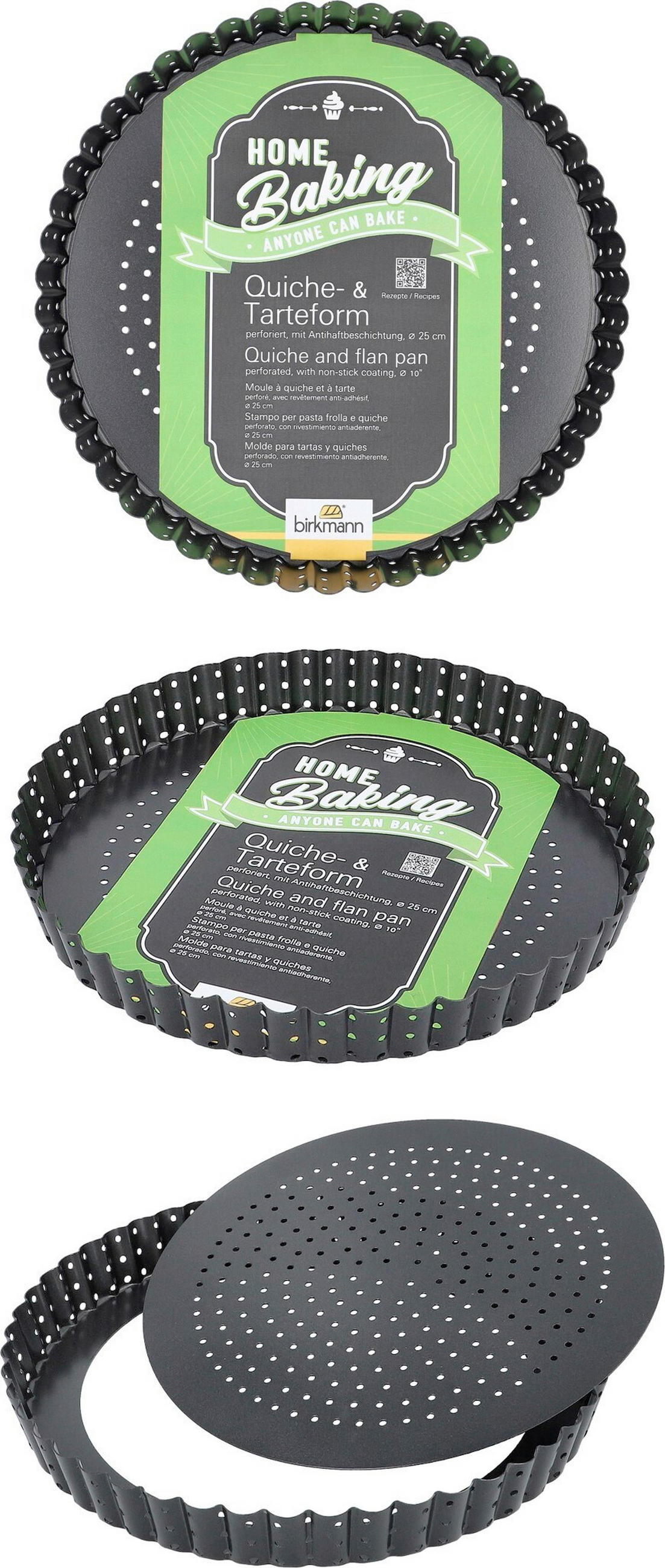 BACKFORMENSET Home Baking  - Schwarz, KONVENTIONELL, Metall - Birkmann