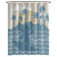 DUSCHVORHANG Disney Lilo and Stitch 183/178 cm  - Blau, Basics, Textil (183/178cm)