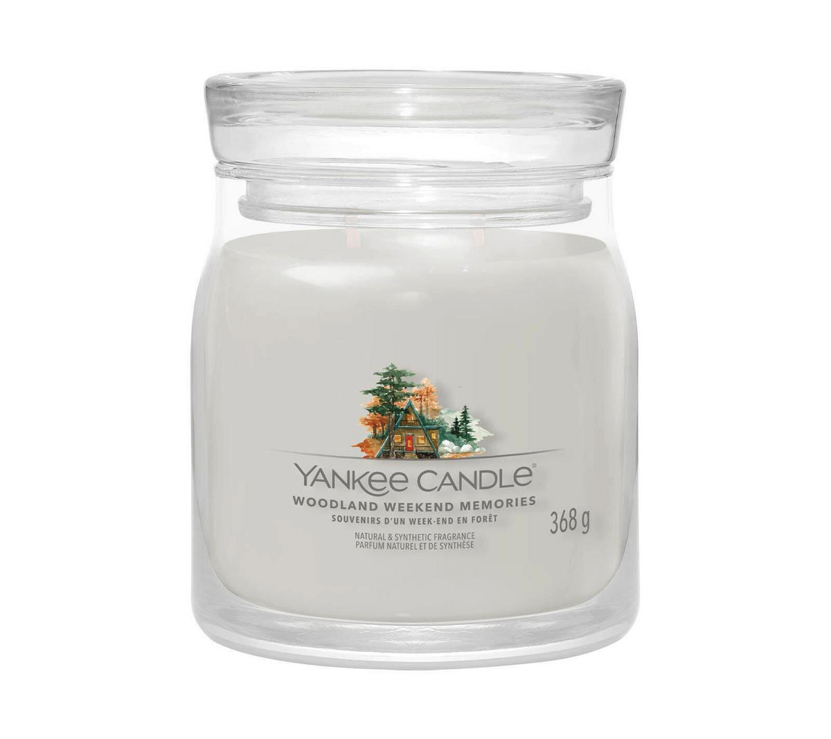 DIŠEČA SVEČA - bela, Basics, steklo (9.3/11.4cm) - Yankee Candle