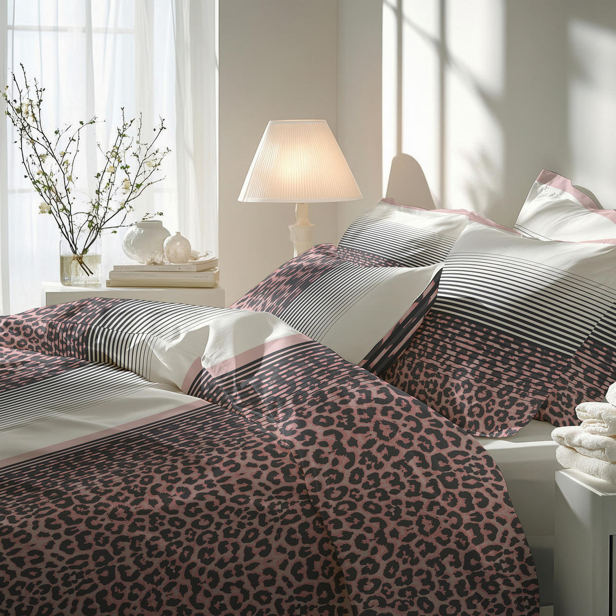 BETTWÄSCHE 140/200 cm  - Rosa, KONVENTIONELL, Textil (140/200cm) - Florella