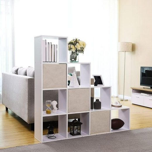 RAUMTEILER - Schwarz/Weiß, KONVENTIONELL, Holzwerkstoff/Kunststoff (139/144/33cm) - MID.YOU