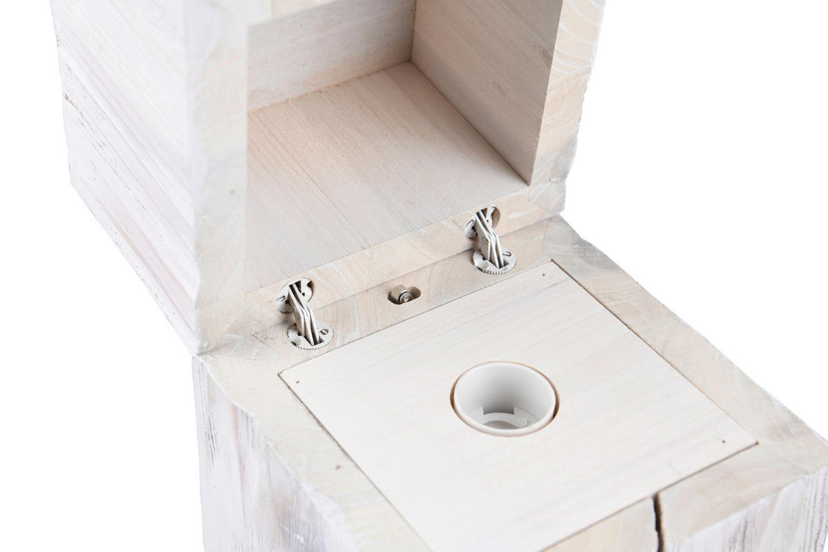 TISCHLEUCHTE - Weiss, Trend, Holz (12/12/16cm) - Trio Leuchten