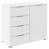 KOMMODE  in 93/81/42 cm  - Alufarben/Weiß, MODERN, Holzwerkstoff/Kunststoff (93/81/42cm) - Rauch Möbel
