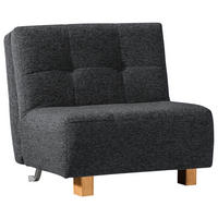 SCHLAFSESSEL Flachgewebe Dunkelgrau    - Dunkelgrau/Naturfarben, Design, Holz/Textil (85/92/102cm) - Novel