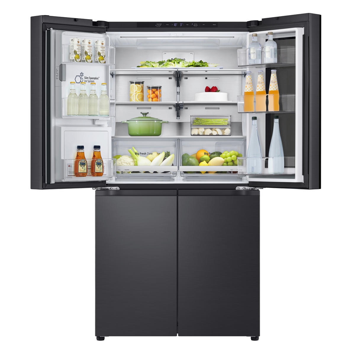 SIDE-BY-SIDE 91,4/179,2/72,9 cm GMG960EVJE  - Schwarz, Basics, Glas/Kunststoff (91,4/179,2/72,9cm) - LG