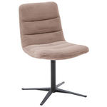 STUHL  in Cord Textil  - Taupe/Schwarz, Design, Textil/Metall (61/88/66cm) - Dieter Knoll