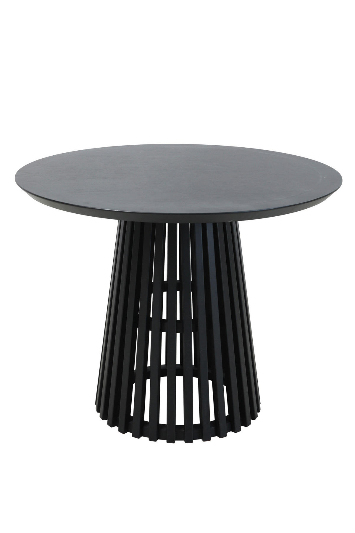 ESSTISCH 100/100/77 cm Echtholz  Holz rund Schwarz  - Schwarz, MODERN, Holz (100/100/77cm) - MID.YOU