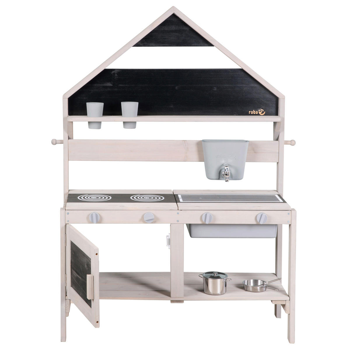 MATSCHKÜCHE - Grau, Basics, Holz/Kunststoff (89/124/34cm) - Roba