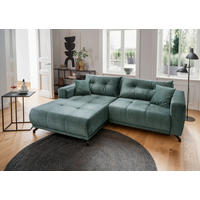 ECKSOFA Velours Blau  - Blau/Schwarz, Modern, Textil/Metall (177/246cm) - MID.YOU