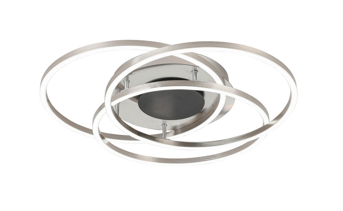STROPNÍ LED SVÍTIDLO, 50/8,5 cm  - černá/barvy niklu, Design, kov/plast (50/8,5cm) - Novel