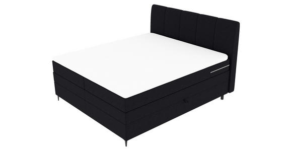 BOXSPRINGBETT 180/200 cm  in Schwarz  - Schwarz, KONVENTIONELL, Textil/Metall (180/200cm) - Carryhome