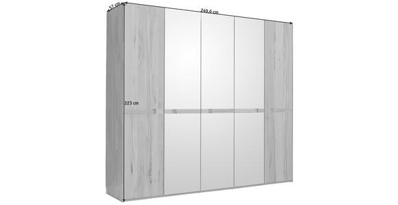 DREHTÜRENSCHRANK in massiv Buche Buchefarben - Chromfarben/Buchefarben, Natur, Glas/Holz (249,6/223/57cm) - Valnatura