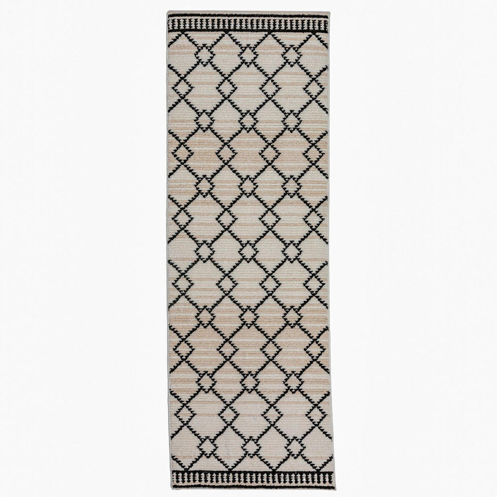 Flair Rugs TKANÝ KOBEREC, 80/230 cm čierna