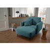 XXL-SESSEL Cord Petrol    - Petrol/Schwarz, Design, Textil/Metall (112/95/158cm) - Livetastic