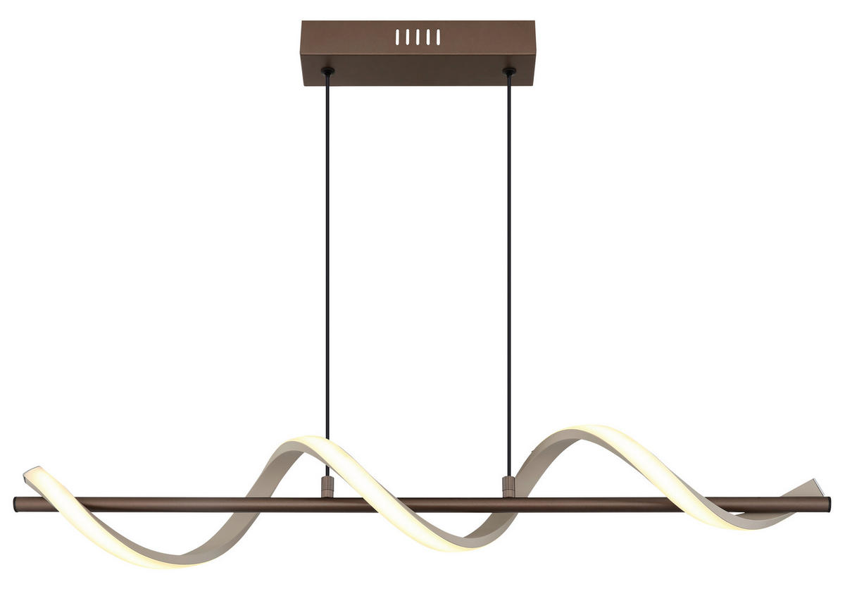 LED LUSTER    80/15,5/120 cm    - opal/crna, Dizajnerski, metal/plastika (80/15,5/120cm)
