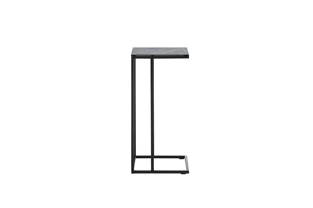 COUCHTISCH Sicherheitsglas 40/35/70 cm rechteckig Schwarz, Grau  - Schwarz/Grau, Design, Glas/Metall (40/35/70cm) - Xora