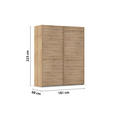 SCHWEBETÜRENSCHRANK 181/223/68 cm 2-türig Sonoma Eiche  - Sonoma Eiche, Design, Holzwerkstoff/Kunststoff (181/223/68cm) - Novel