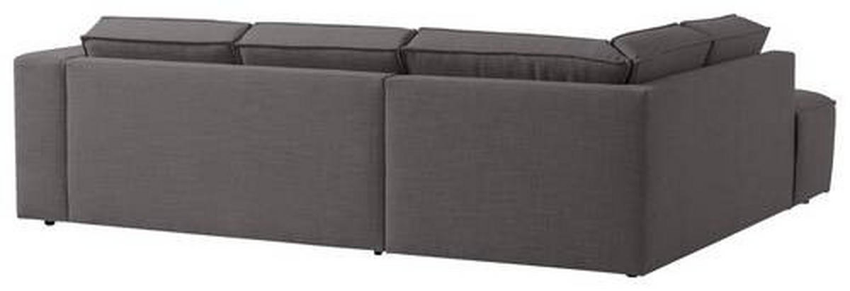 ECKSOFA in Struktur Dunkelgrau  - Dunkelgrau/Schwarz, Modern, Kunststoff/Textil (220/275cm) - Trendmanufaktur