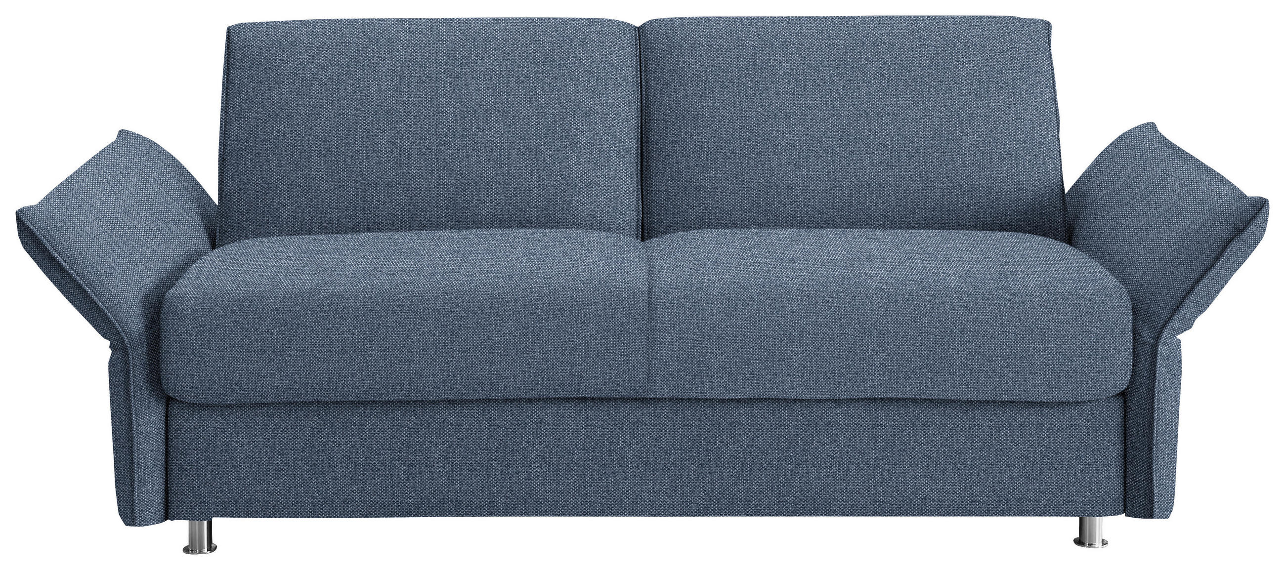 SCHLAFSOFA  in Flachgewebe Blau  - Chromfarben/Blau, Design, Textil/Metall (194-234/88/101cm) - Bali