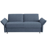 SCHLAFSOFA  in Flachgewebe Blau  - Chromfarben/Blau, Design, Textil/Metall (194-234/88/101cm) - Bali