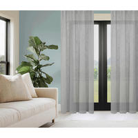 FERTIGVORHANG halbtransparent  - Grau, Basics, Textil (140cm)