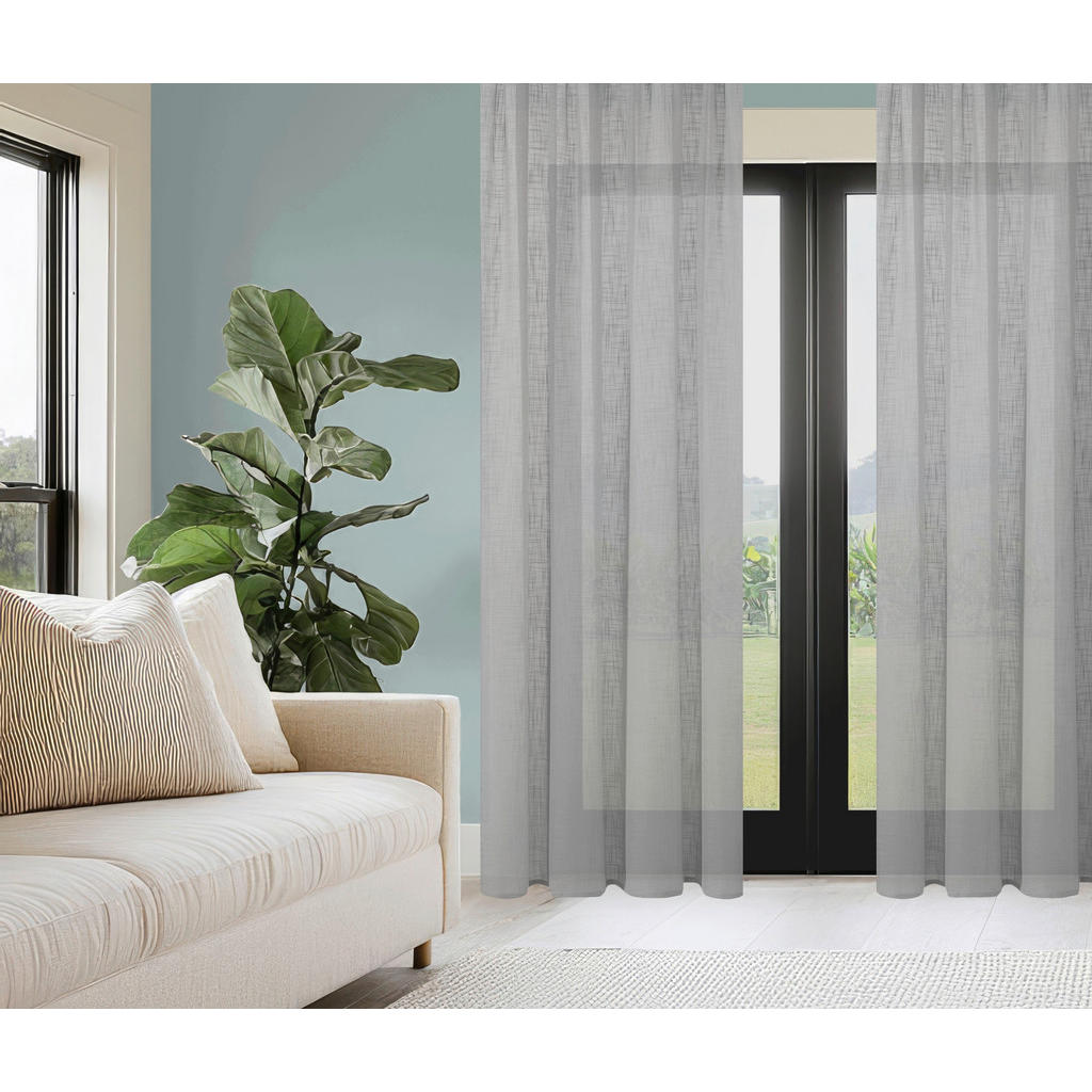 Thumbnail - Xxxl Fertigvorhang, Grau, Textil, Uni, 140x160 cm, für Stange und Schiene geeignet, mit Kombiband, Wohntextilien, Gardin...