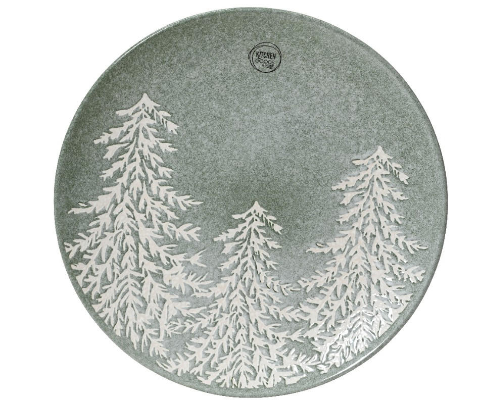 KUCHENTELLER Grün  - Grün, Basics, Stein (27,00/27,00/2,90cm) - X-Mas