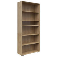 AKTENREGAL Eichefarben  - Eichefarben/Silberfarben, KONVENTIONELL, Holzwerkstoff/Kunststoff (81/199/37cm) - Voleo