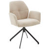 ARMLEHNSTUHL  in Chenille  - Creme/Schwarz, Design, Textil (66/89/66cm) - Dieter Knoll