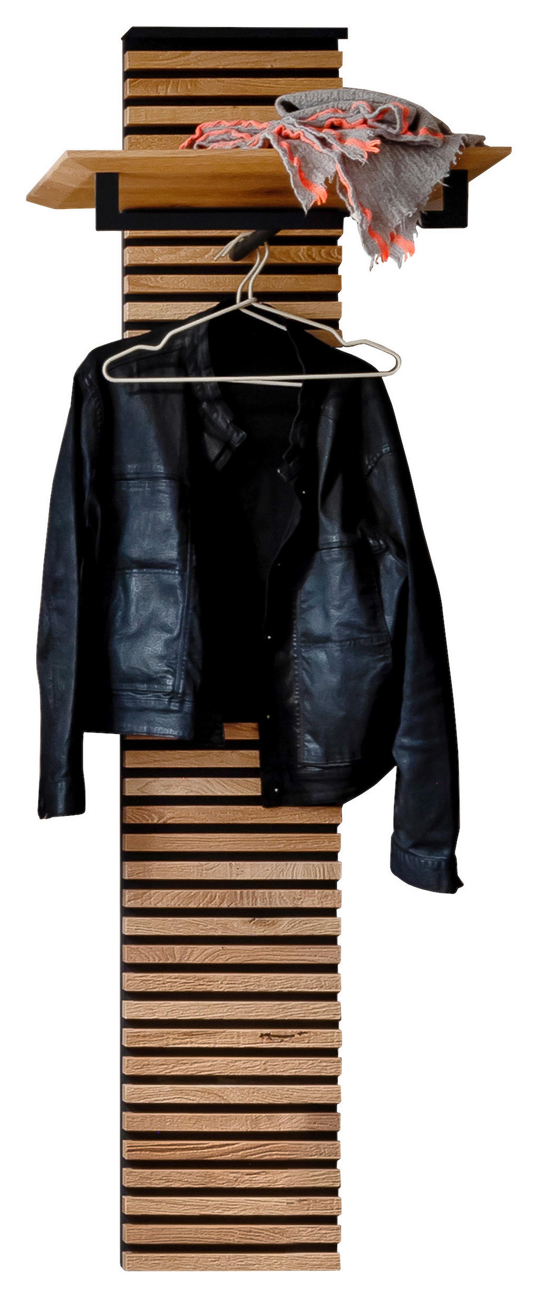 GARDEROBENPANEEL  in 58/168/35 cm  - Eichefarben, Design, Holz/Metall (58/168/35cm) - Schöner Wohnen