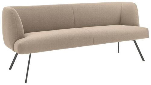 SITZBANK 200/87/64 cm Webstoff Anthrazit, Sandfarben  - Sandfarben/Anthrazit, Design, Textil/Metall (200/87/64cm) - Venjakob