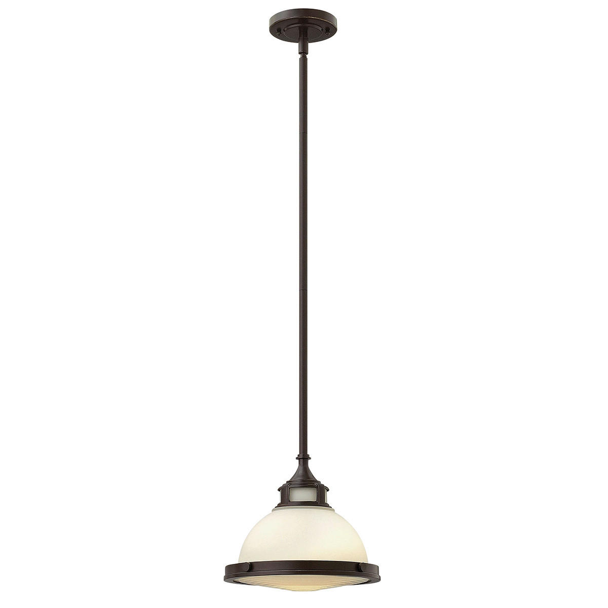 HÄNGELEUCHTE Elstead Amelia 29.2/31.8 cm - Bronzefarben, KONVENTIONELL, Glas/Metall (29.2/31.8 cm) - Elstead Lighting