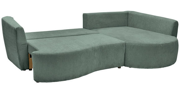 ECKSOFA Dunkelgrün Chenille  - Dunkelgrün/Schwarz, MODERN, Kunststoff/Textil (287/179cm) - Carryhome