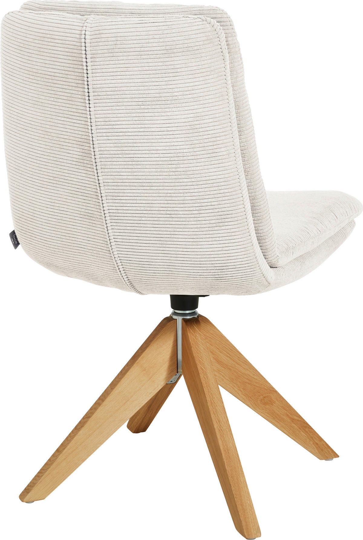 STUHL  in Cord  - Weiss/Eichefarben, Design, Holz/Textil (50/90/69cm) - Johann Jakob