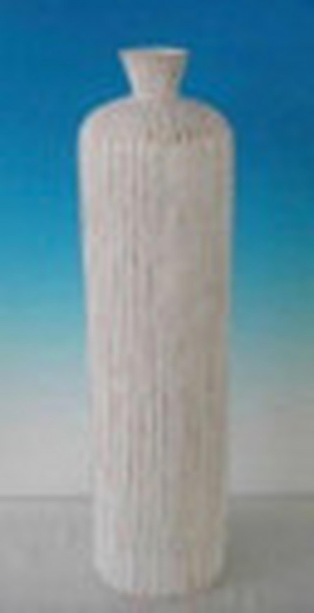 VÁZA  - bézs/fehér, Design, műanyag (105/18,5/18,5cm)