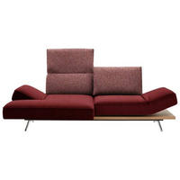 ECKSOFA in Flachgewebe Rot  - Chromfarben/Rot, Design, Holz/Textil (132/240cm) - Koinor