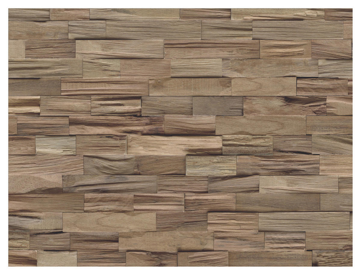 WANDVERKLEIDUNG 5 Stück  - Hellbraun, Basics, Holz (50/20/1.8cm)