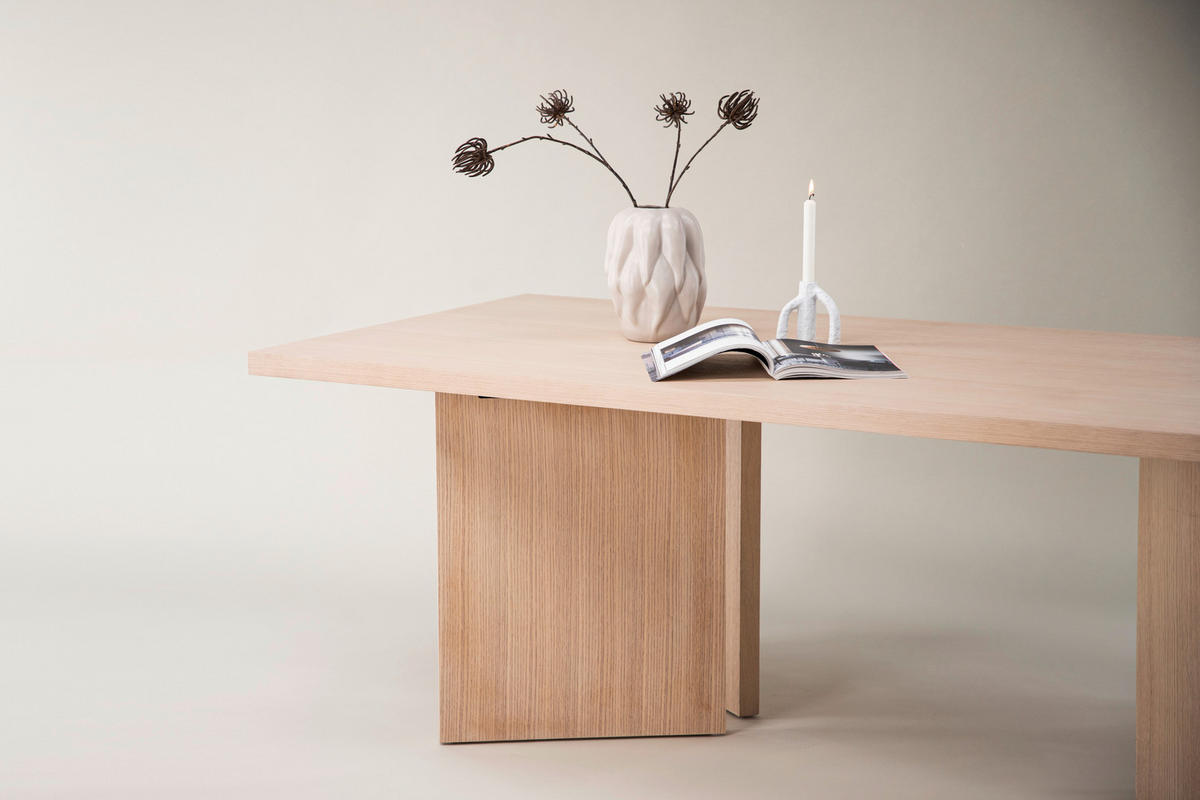 MATBORD i trä, trämaterial 240/100/74 cm   - beige, Design, trämaterial/trä (240/100/74cm) - Livetastic
