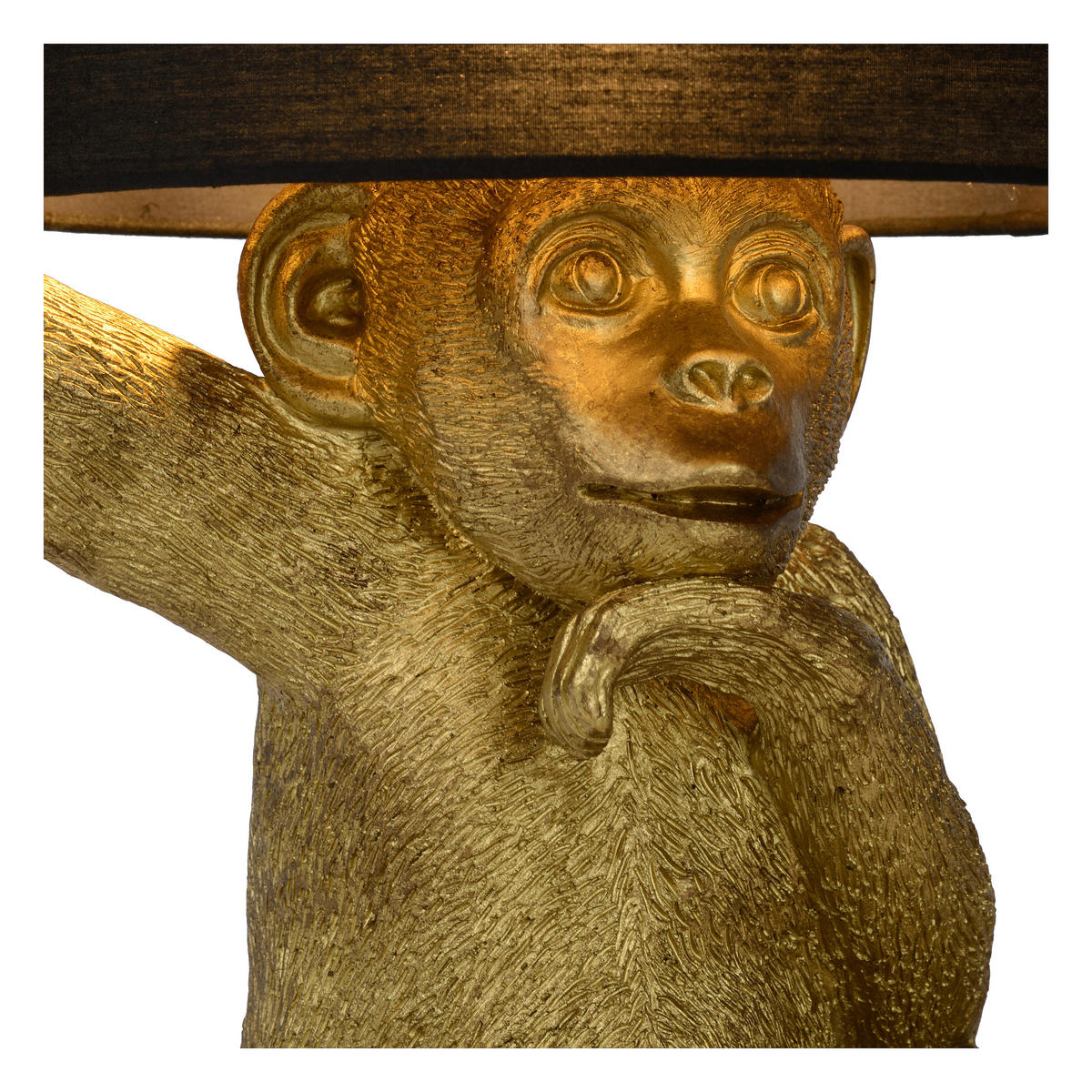 NAMIZNA SVETILKA  Extravaganza Chimp   30/30/45 cm          - zlate barve/črna, Trend, umetna masa/tekstil (30/30/45cm)