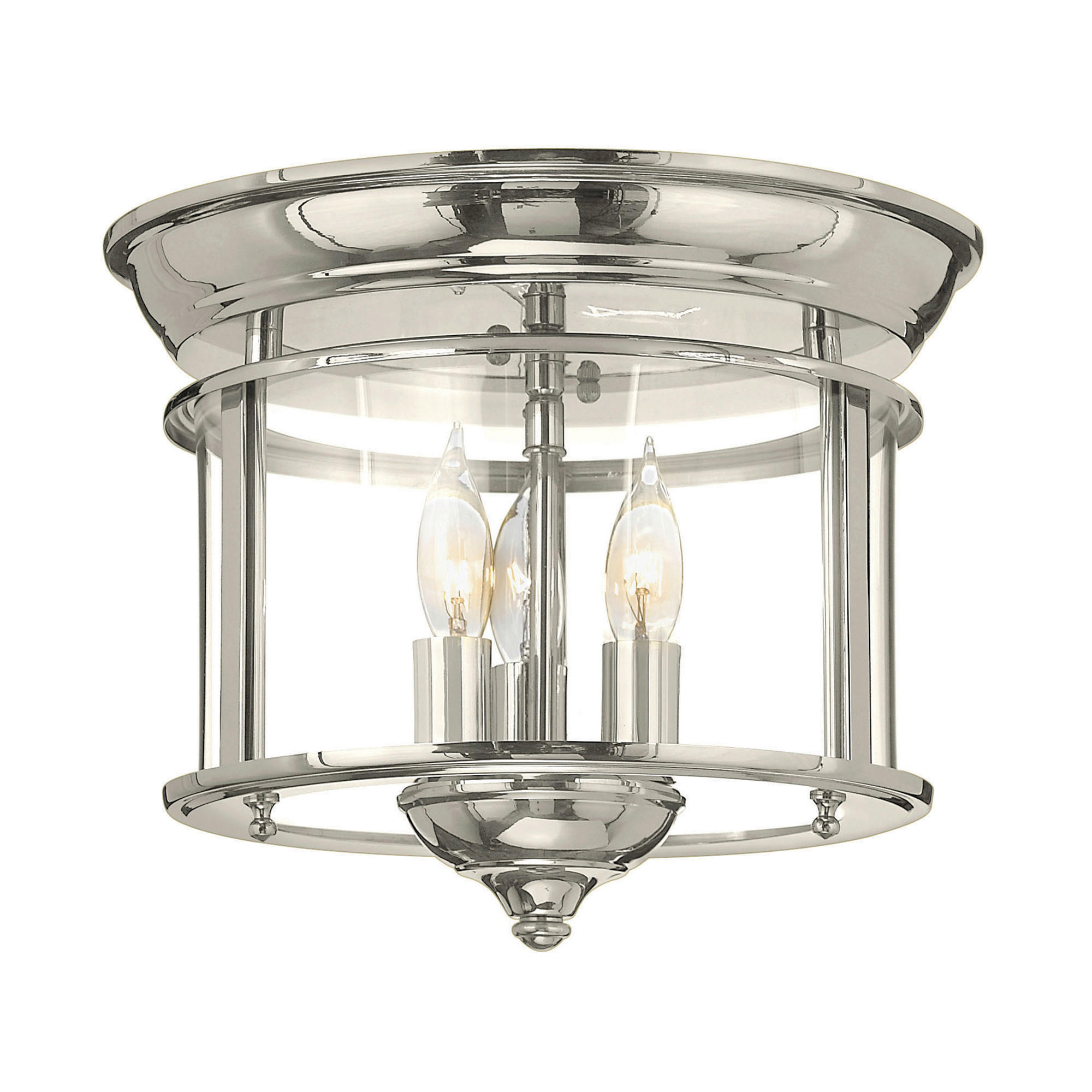 DECKENLEUCHTE Elstead HK-Gentry 29/24.4 cm   - Nickelfarben, ROMANTIK / LANDHAUS, Glas/Metall (29/24.4cm) - Elstead Lighting