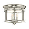 DECKENLEUCHTE  29/24.4 cm    - Nickelfarben, Natur, Glas/Metall (29/24.4cm) - Elstead Lighting