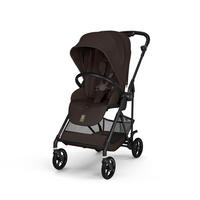 KINDERWAGEN  Melio Carbon  Chocolate Brown  - Schwarz/Braun, Basics, Textil/Metall (82-91/49/96,5 - 107cm) - cybex GOLD