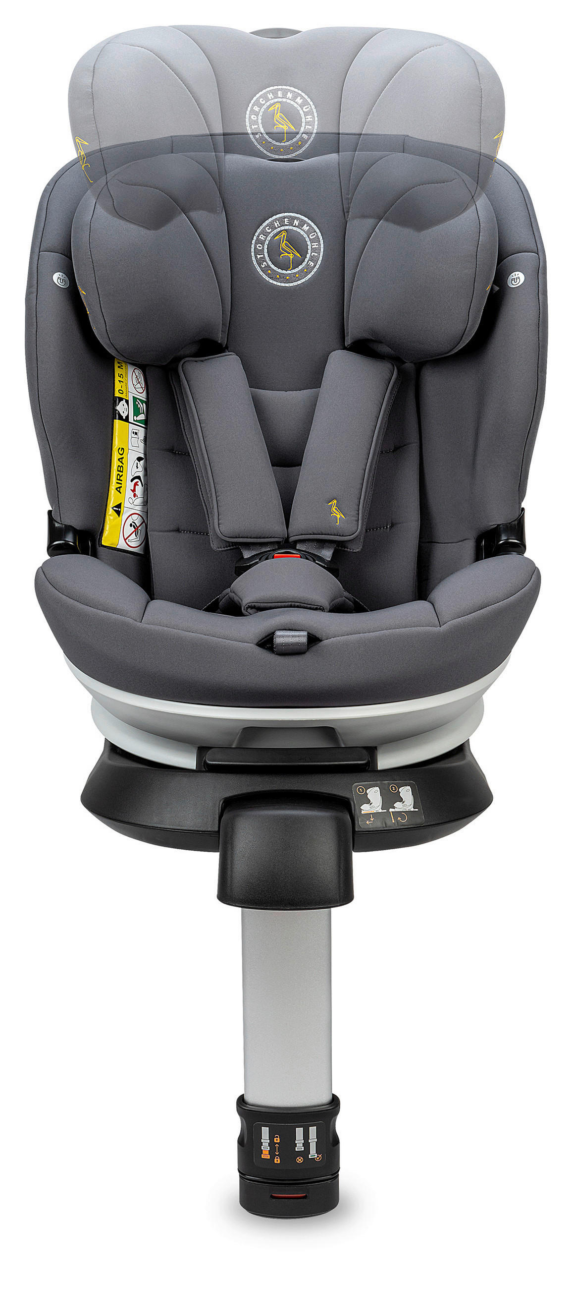 REBOARDER-KINDERSITZ Niki KId  - Grau, Basics, Kunststoff/Textil (45/59/53.5cm) - Storchenmühle